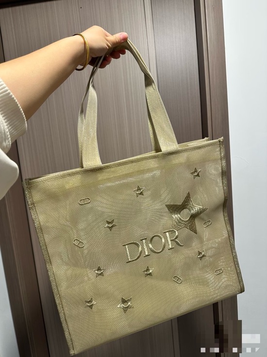 Dior Handbags - New! Dior Metallic Gold Star cosmetics Bag